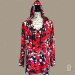 LuLaRoe Eliza Hoodie Sweatshirt Women’s Small Red Black White Floral Long Sleeve Photo 5