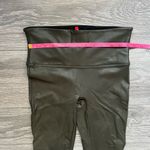 Spanx  Olive Army Green Liquid Faux Leather Casual Party Biker Leggings Size M Photo 4