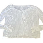 Johnny Was  Pete & Greta Linen Shirt Lagenlook‎ Drawstring Neck Gauzy Photo 0