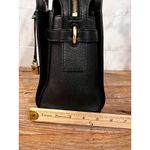 Michael Kors  Mercer Black Pebbled Leather Belted Satchel Handbag Crossbody Lux Photo 14