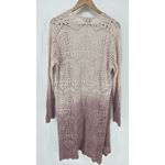 Knox Rose  Womens Open Knit Crochet Duster Cardigan Sweater Pink Ombre Medium‎ Photo 2