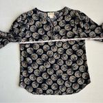 Maeve Anthropologie Women’s Blue Confetti Ball Puff Sleeve Blouse Size 2 Photo 5