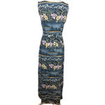 Vintage 90s Teddi Maxi Dress M Tropical Print & Zebras Sleeveless Tie Hawaiian Blue Size M Photo 1