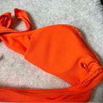 SheIn  Orange Tie Front Bikini Top Photo 5