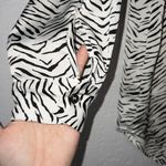 ZARA Black & White Zebra Print Silky Button Up Shirt size XS Photo 2