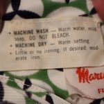 Vintage 70s Mary Martin Florida Geometric Maxi Dress Womens Mod Op Art Size 14 Green Photo 4