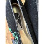 Mootsie Tootsies Women's Halloween Ballet Flats Shoes 8.5 Velvet BOO Pumpkin Cat Photo 3