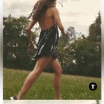 ZARA Navy Tie Dye Halter Mini Dress Size XS Photo 3