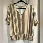 Absolutely Famous Women’s Striped  Top Photo 0