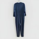 Garnet Hill  Traverse Knit Jumpsuit M Blue Comfy Casual  Coastal Lounge Boho Photo 5
