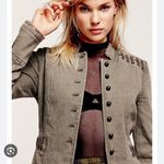 Free People  Victorian Ruffle Lace Up Military Jacket Size XS Photo 1