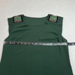 Women's Crewneck Cap Sleeve Beaded Shoulder Blouse Size Medium Festival Party Green Photo 4