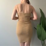 House of Harlow 1960 Revolve Tan Ribbed Mini Dress adjustable spaghetti straps S Photo 1
