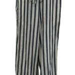 Trovata California Birds of Paradis Ivory Grey Stripe Linen Romper Coastal S Gray Photo 4