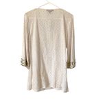 Juliette NWTs Cream Eyelet Gold Beaded Embellished Pool Swim Cover Up Medium Photo 1