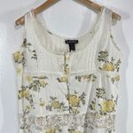 a.n.a Vintage. Aman Boho Floral Lace Tiered Dress 1X Cotton Sleeveless Cottagecore Photo 4
