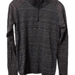 Lululemon Gray Quarter Zip Long Sleeve Thumbhole Top Size 8 High Neck Photo 0