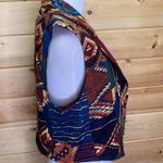 WRAPS Vintage Southwestern Western Patchwork Open Vest Size Medium Blue Photo 4