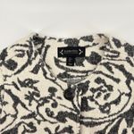 Nanette Lepore NEW Large Wool Blend Jacquard Button Sweater Coat Longline Cream Photo 1
