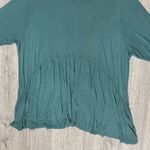 Olivia Sky  Teal Blouse with Flared Sleeves Photo 3