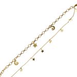 Gold Plated Stars & Moon Charm Anklet Photo 2