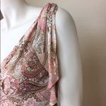 Bandolino Nude Pink Paisley & Floral Frilly Dress Photo 5