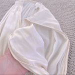 Wilfred Aritzia  Silk Georgette Plunge Mini Dress XXS - Cream Photo 6