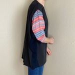 ZARA Trafaluc Black, Red, & Navy Oversized Tribal Printed Shirt Photo 4