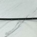 Black Skinny Faux Leather Circle Concho Belt Silver Hardware Large (L) ✨ Photo 8