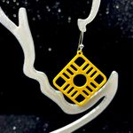 Handmade The Vibe Line Yellow Earrings Photo 1