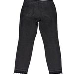 NYDJ Ami Skinny Jeans Released Hem Raw Frayed Distressed Olympic Gray Black 10 Photo 2