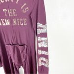 Victoria's Secret VICTORIA’S SECRET Burgundy Naughty Nice Christmas One Piece Pajamas Size Large Photo 9