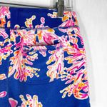 Lilly Pulitzer  Small Shorts Yasmin‎ Coral Print Blue Pink Pull On Pockets 1474 Photo 6