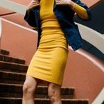 Giu Giu Nonna Tube Skirt Uomo‎ Medium Ribbed Chic Bodycon European Yellow Photo 0