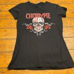 Cherry Pie Skull Rose Graphic T Shirt Womens Size Medium Black Short Sleeve Photo 0