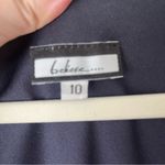 Vintage 90s Believe... Navy Floral Midi Dress 10 Blue Photo 1