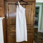 Laundry by Shelli Segal white one shoulder long gown 2 Photo 2