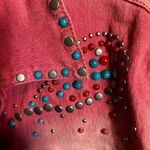 Diane Gilman DH2 by  Embellished Pink Denim Jacket womens size 1X‎ studded Photo 6