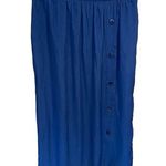 Susan Graver S.G. Sport Collection Side Button Long Slim Skirt Navy Size Large Photo 0