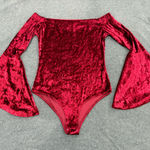 Rolla Coster  Red Velvet Bodysuit Size S Photo 0