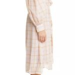 Ulla Johnson  Fayette Shirt Dress Women's Sz 8 Lilac Plaid Button Front Boho Chic Photo 13