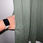 Briggs New York Briggs Ladies Women Ruffle V-Neck Linen Blend Dress, Green ( Olive ) Photo 7