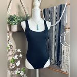 ZARA  Black Scoop Neck High Thigh One Piece Swimsuit Photo 6