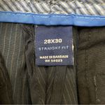 Gap NWT Women’s Size 28 Navy Blue Flat Front Straight Fit Stripe Pants Photo 9