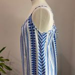 Velvet Tees Velvet by Graham & Spencer Dinae Jacquard Maxi Dres in White & Colbot Blue Photo 6