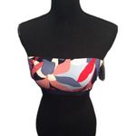 Kona Sol NWOT  Small S Print Swim Top Tropical Photo 0