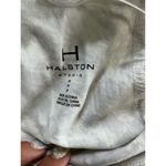 H by Halston H Halston Studio Women's Polished Marble Grey White Surplice Open Back Blouse M Photo 5