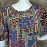American Eagle  Outfitters Multi Pattern Short Sleeve Peasant‎ Blouse Size XS Photo 6
