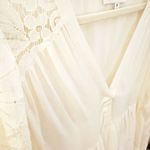 Elizabeth and James Cream Silk Lija Blouse Sz M Photo 3