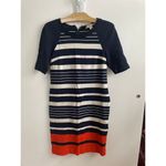 Michael Kors Helsinki Stripe Raglan Dress (Navy/Mandarin) Women's Dress, Size 10 Photo 6